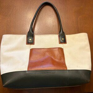 Serena & Lily Leather and Canvas Bag/ Purse